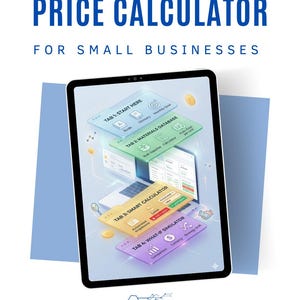 Etsy priskalkylator | Vinstmarginalkalkylblad för småföretag | Prisverktyg för handgjorda produkter | Kostnadsspårning i Google Sheets