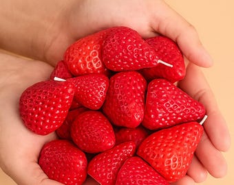 Strawberry Silicone Candle Mold – 3D High-Detail Mold for Handmade Candles
