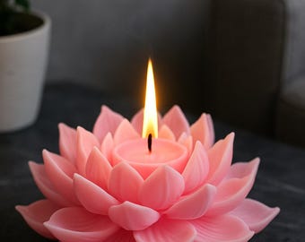 3D Lotus Candle Mold – Silicone Floral Craft for DIY Candles