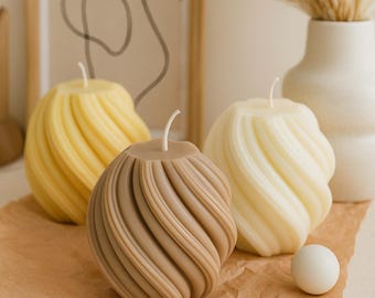 3D Spiral Candle Silicone Mold – Choose Size