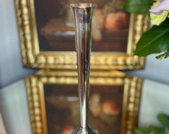 1930-1950 Versilberter Kerzenständer – US Silver Co. – Langer Kegelhalter