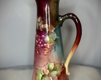 Antiker handbemalter österreichischer Krug aus D’Arcys Studio, signiert von Bauman