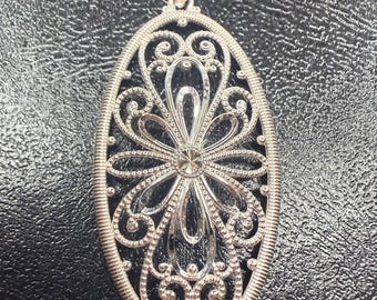 Michael Hippie Oval 14K Gold Filigree Anhänger ~2.5g