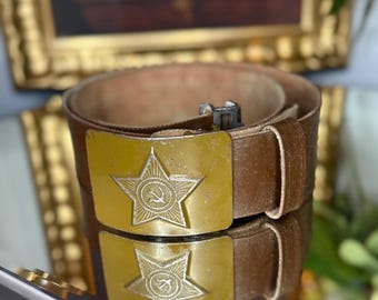 Vintage Vintage Messing Gürtelschnalle mit Stern Schnalle