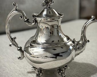 Vintage Eton Silver Co. Kaffeekanne - Maiglöckchen Muster - Ersatzstück - Schwere lebenslange Platte