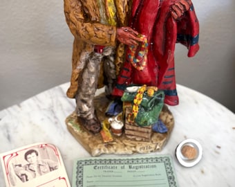 Vintage 1976 Gary Schildt "The Trader" Lewis & Clark Porcelain Decanter - Pioneer Series - COB z certyfikatem autentyczności - Western Americana