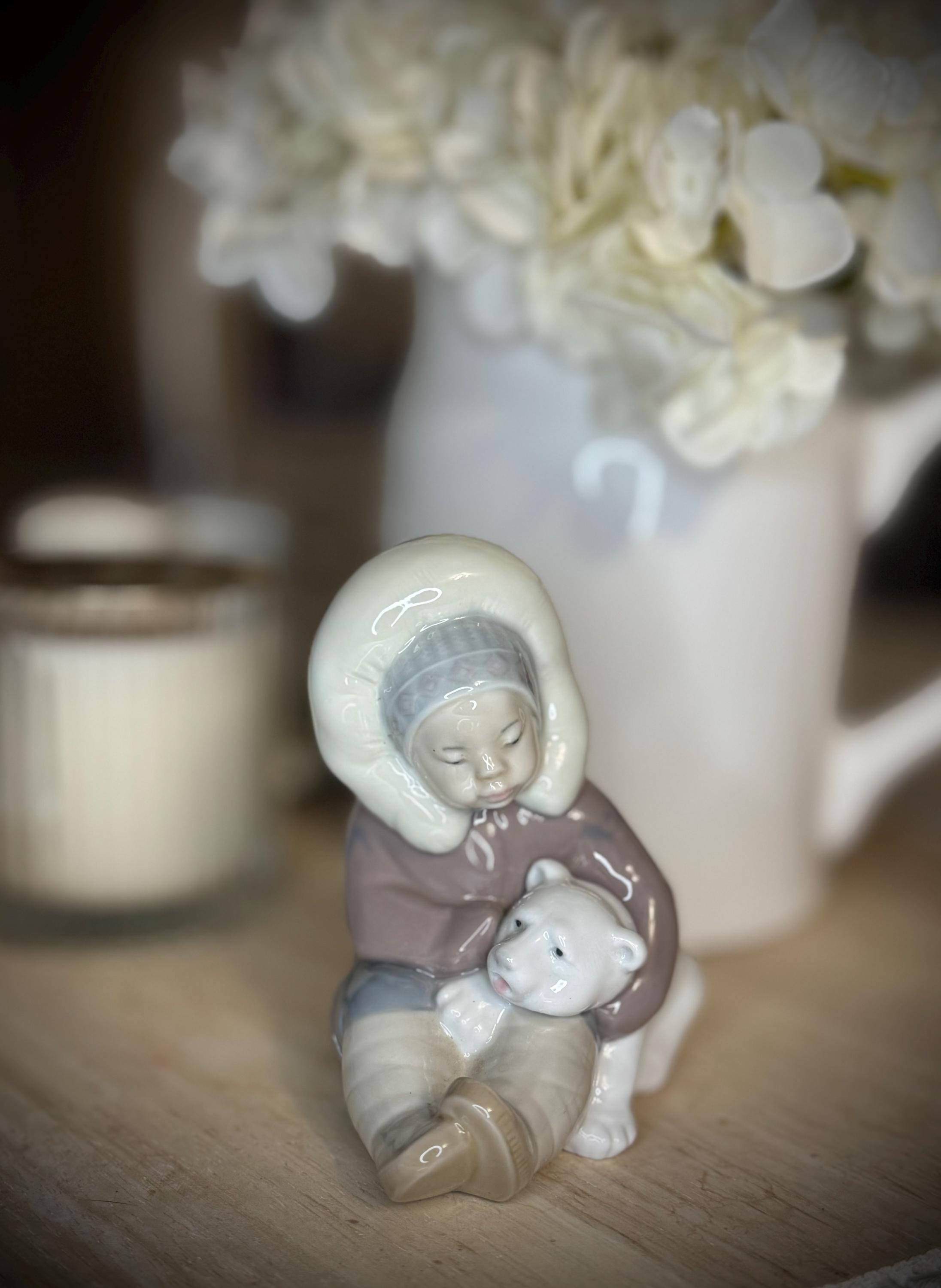 Lladro Polar Bear and Eskimo - Etsy