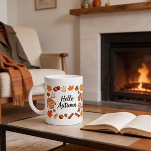 Mug en céramique d'automne – 325 ml (11 oz) – Motif arbre d'automne