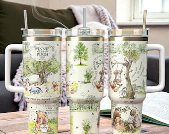 Winnie The Pooh 40oz Tumbler, Pooh and Friends Cup, Lover Gift For Her