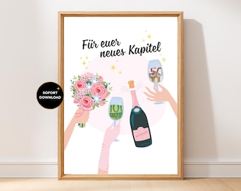 Printable Money Gift for Newly-Wed Couple | Geldgeschenk Hochzeit | DIY Cash Gift Wedding