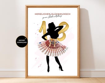 DIY Geldgeschenk für Frau, die 18.Geburtstag feiert | Geldgeschenk zum 18. Geburtstag