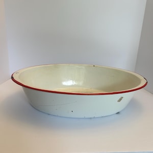 Vintage Enamel Wash Tub - Etsy
