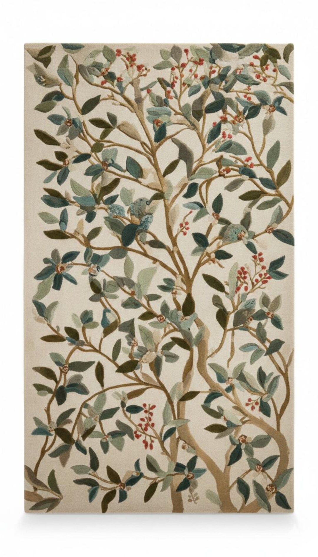 Hand Tufted Botanical Runner Rug – Floral Vine Wool Hallway Carpet ...