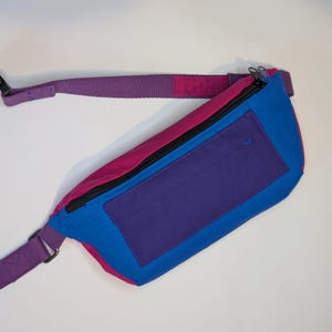 Casey Bag - Cotton Sling/Bum Bag in Bisexual Pride Flag Colours