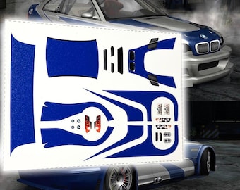 BMW M3 GTR Musthave Lackierung | Weiße Toner Wasserschiebebilder 1:64