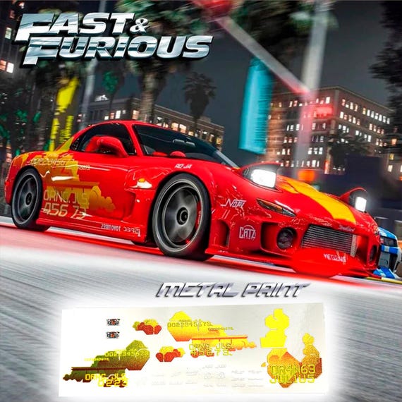 The Fast & the Furious Orange Julius/hks Mazda RX7 Livery