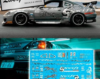 F&F Tokyo Drift Sean's Silvia S15 Livery | White Toner Waterslide