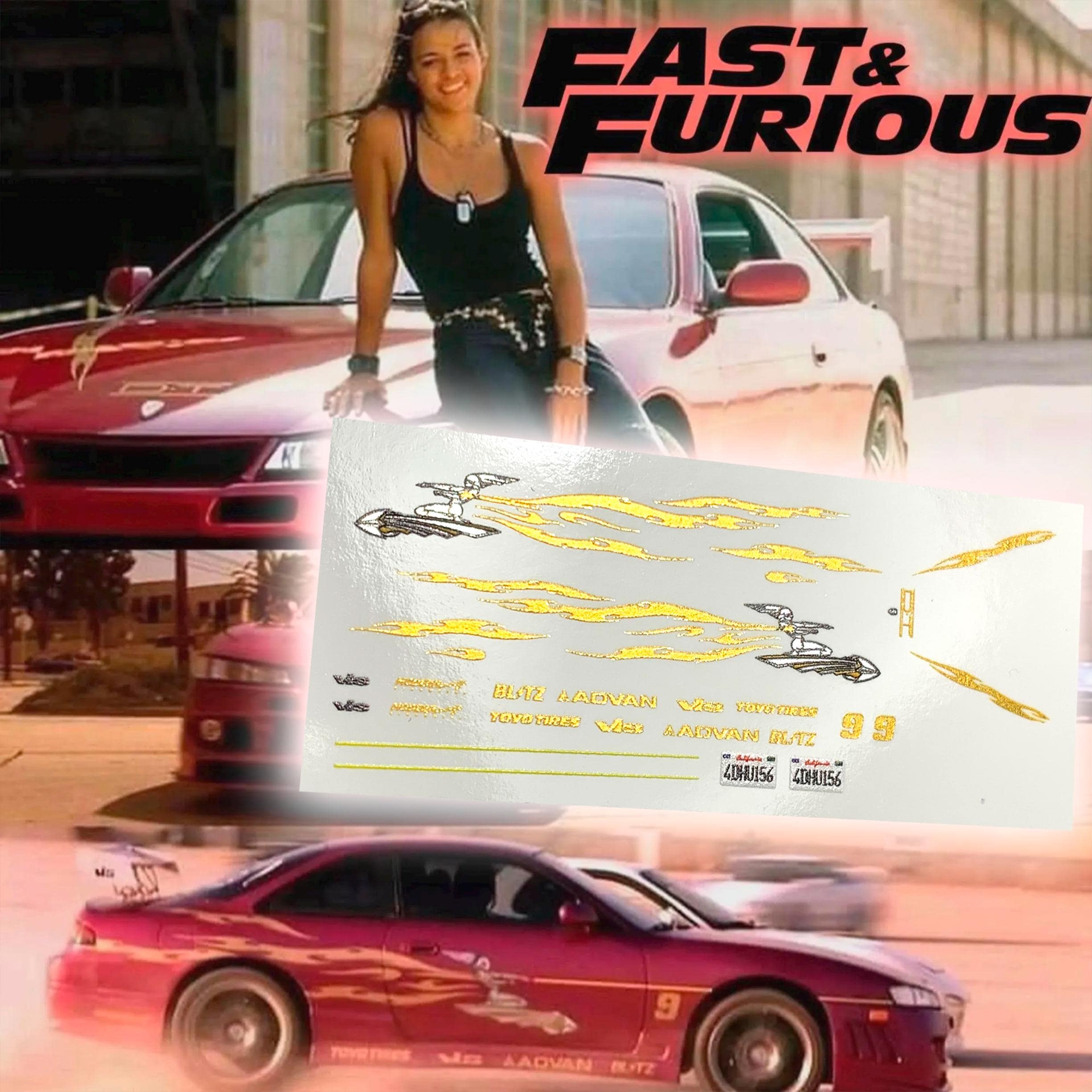 ツウィ サナ イニシャルシール Fast&furious Letty's Nissan Silvia S14 Livery | White Toner