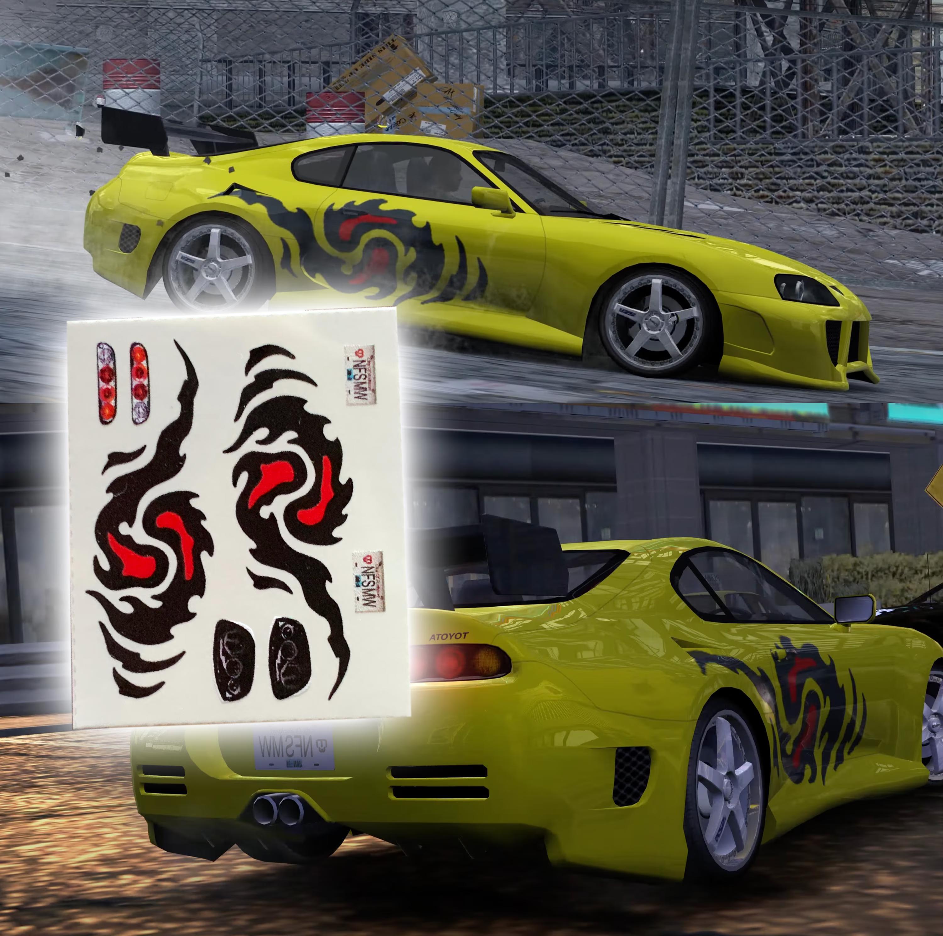 Ronnie Repaintページ NFS MW Ronnie's Supra A80 | White Toner Waterslide Decals and