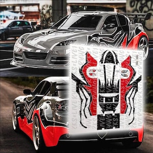 NFS MW Izzy's RX8 Waterslide Decals | Need for Speed Livery, 1/64 Scale