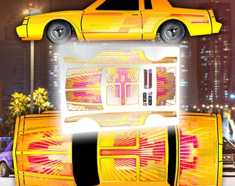 Buick GNX Lowrider Metallic Foil Decals for 1:64 HW Model