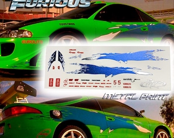 F&F Brian's Eclipse livery | White Toner Waterslide decals and Vinyl for 1/64 1/24 and 1/10 scale