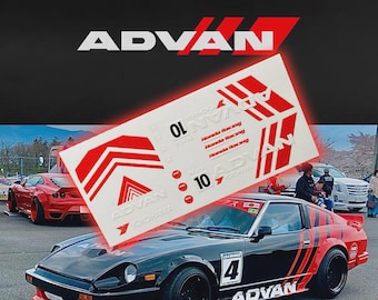 Advan Lackierung | Weiße Wasserschiebebilder Abziehbilder und Vinyl für die Modelle 1/64, 1/24 und 1/10