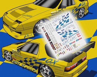 原口氏によるマツダRX7 fc3s BNスポーツドリフトカラーリング | 1/64