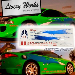 F&F Brian's Eclipse livery | White Toner Waterslide decals and Vinyl for 1/64 1/24 and 1/10 scale