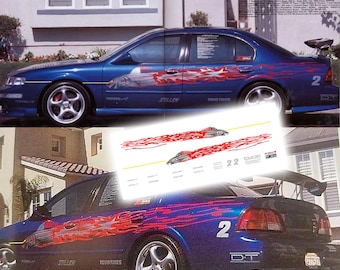 Fast & Furious Vince's issan Maxima Lackierung | Weiße Wasserschiebebilder Abziehbilder und Vinyl für die Modelle 1/64, 1/24 und 1/10