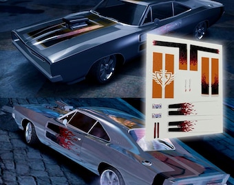 Samson's Dodge Ladegerät NFS Carbon Abziehbilder | 1:64 Maßstab