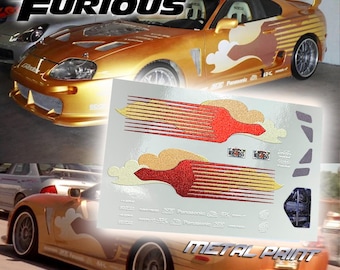 2F2F Slap Jack's Supra livery | White Toner Waterslide decals and Vinyl for 1/64 1/24 and 1/10 scale