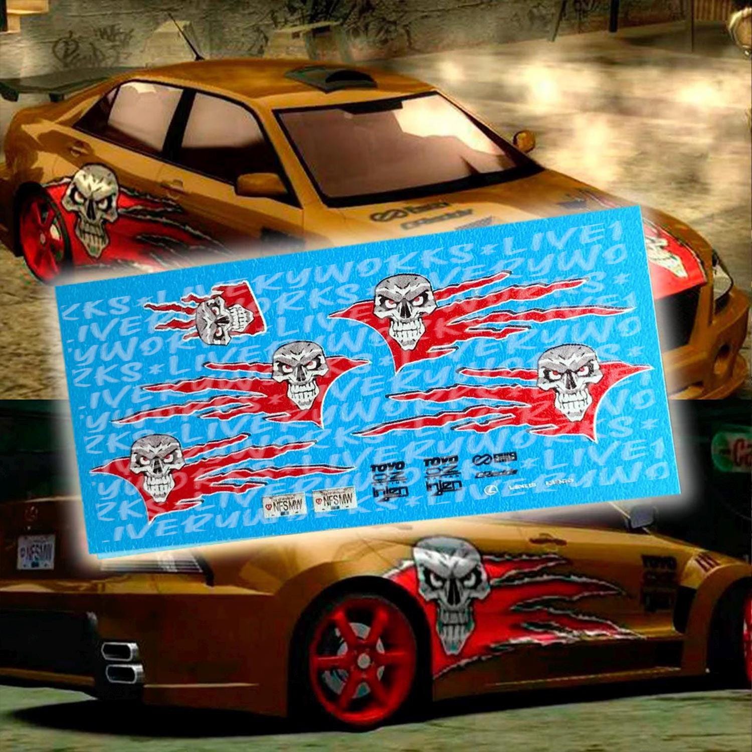 Need for Speed Most Wanted Taz's Livery | White Toner Waterslide