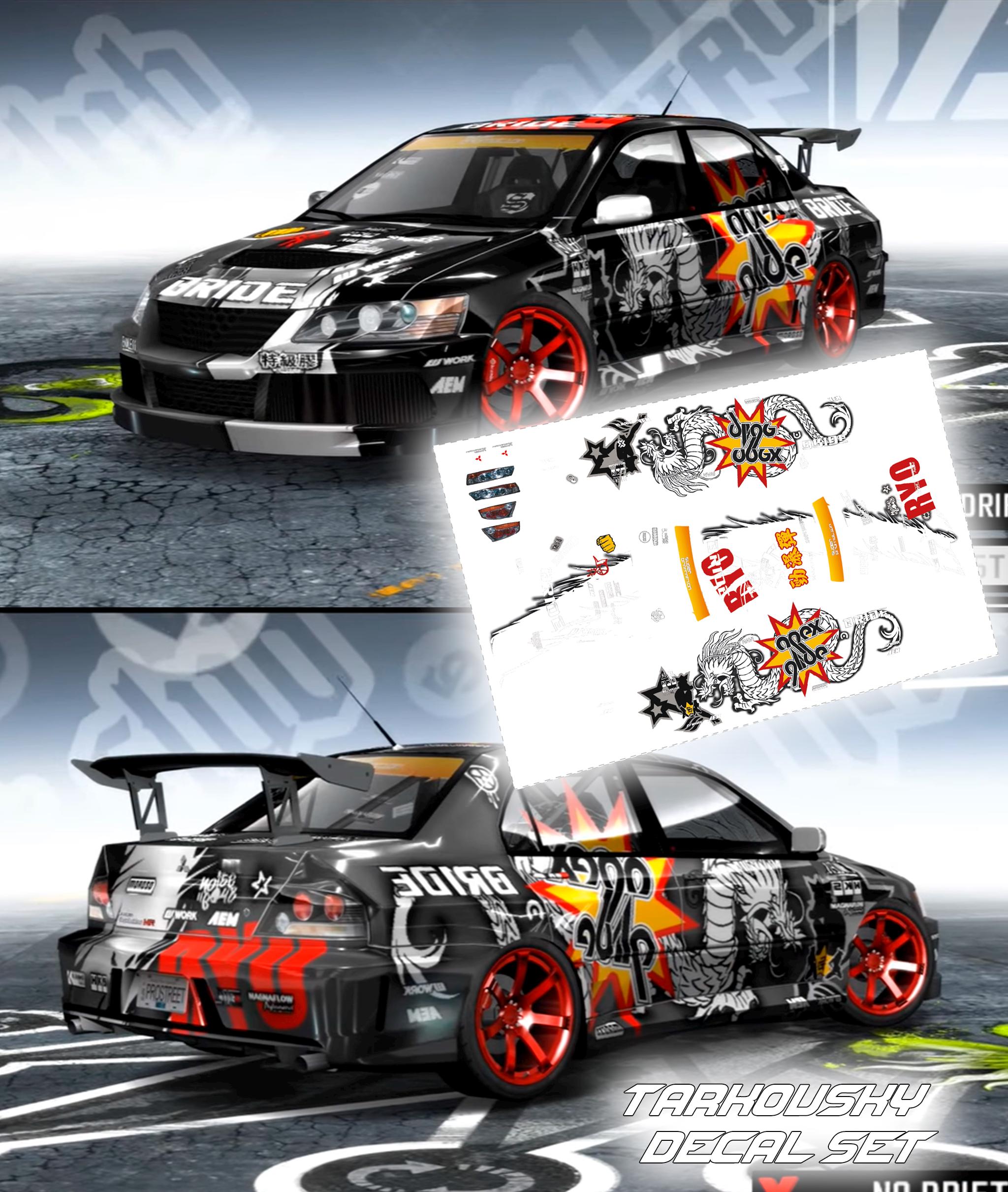 NFS Prostreet Apex Glide Lancer Evo Decals | 1/64 Scale - Etsy