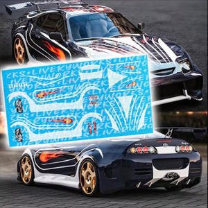 Livrea Vic's Supra NFS Most Wanted / Decalcomanie Waterslide in toner bianco e vinile per scala 1/64, 1/24 e 1/10