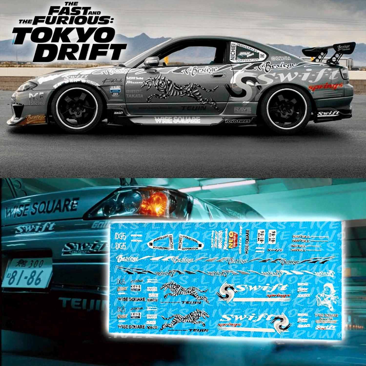Fast&furious Tokyo Drift Sean's Silvia S15 Livery | White Toner
