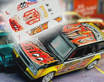 Datsun 510 Moon Japan Convention | White Toner Waterslide Decals