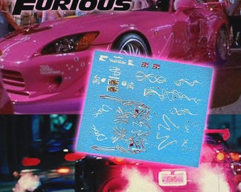 2F2F Suki's S2000 / Johnny Tran's S2000 | White Toner Waterslide decals and Vinyl for 1/64 1/24 and 1/10 scale