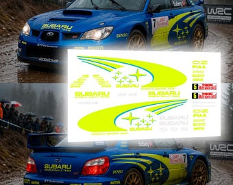 2007 Subaru Impreza WRC | White Toner Waterslide decals and Vinyl