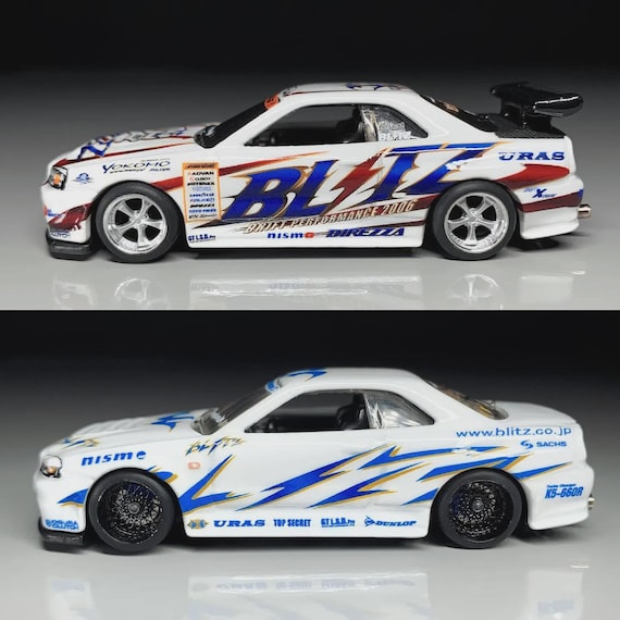 Ken Nomura's Blitz Skyline R34 Waterslide Decals | 1/64 & 1/24
