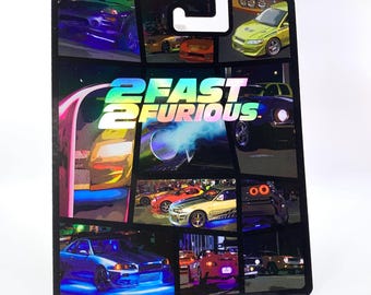 2 Fast 2 Furious Holographic foil CUSTOM Premium card for 1/64 models | Custom diecast storage | Custom card