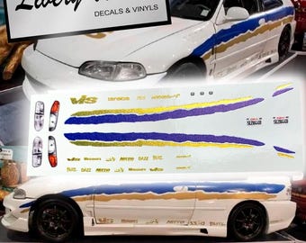 F&F Danny's Civic | White Toner Waterslide decals and Vinyl for 1/64 1/24 and 1/10 scale