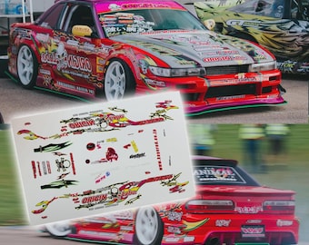 Origin Labo Gebrauchte issan Silvia S13 D1GPdrift Lackierung | Wasserschiebebilder Abziehbilder und Vinyl für 1/64 1/24 1/10 Maßstab