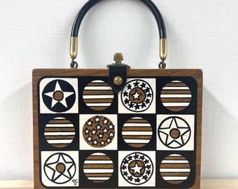 Enid Collins of Texas 1970 stars & stipes box bag