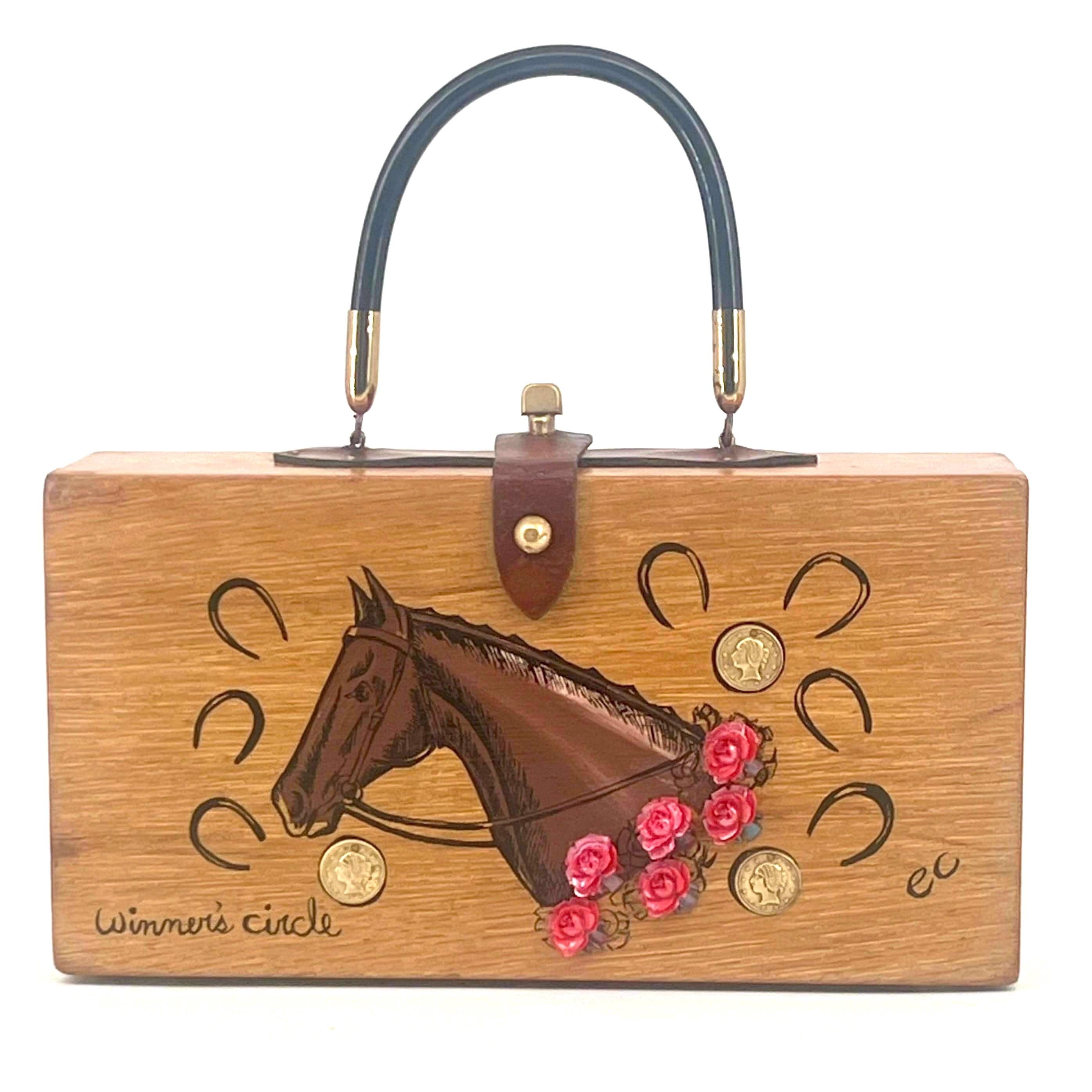 p*o様 エニッドコリンズ✳︎ec木箱アンティークバック Enid Collins Box Bag - Etsy