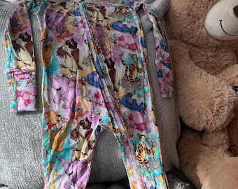 Pooh Tiedye Bamboo Pajamas- Footie Pajamas