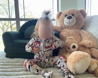 Funny Pages Bamboo Pajamas- Footie Pajamas