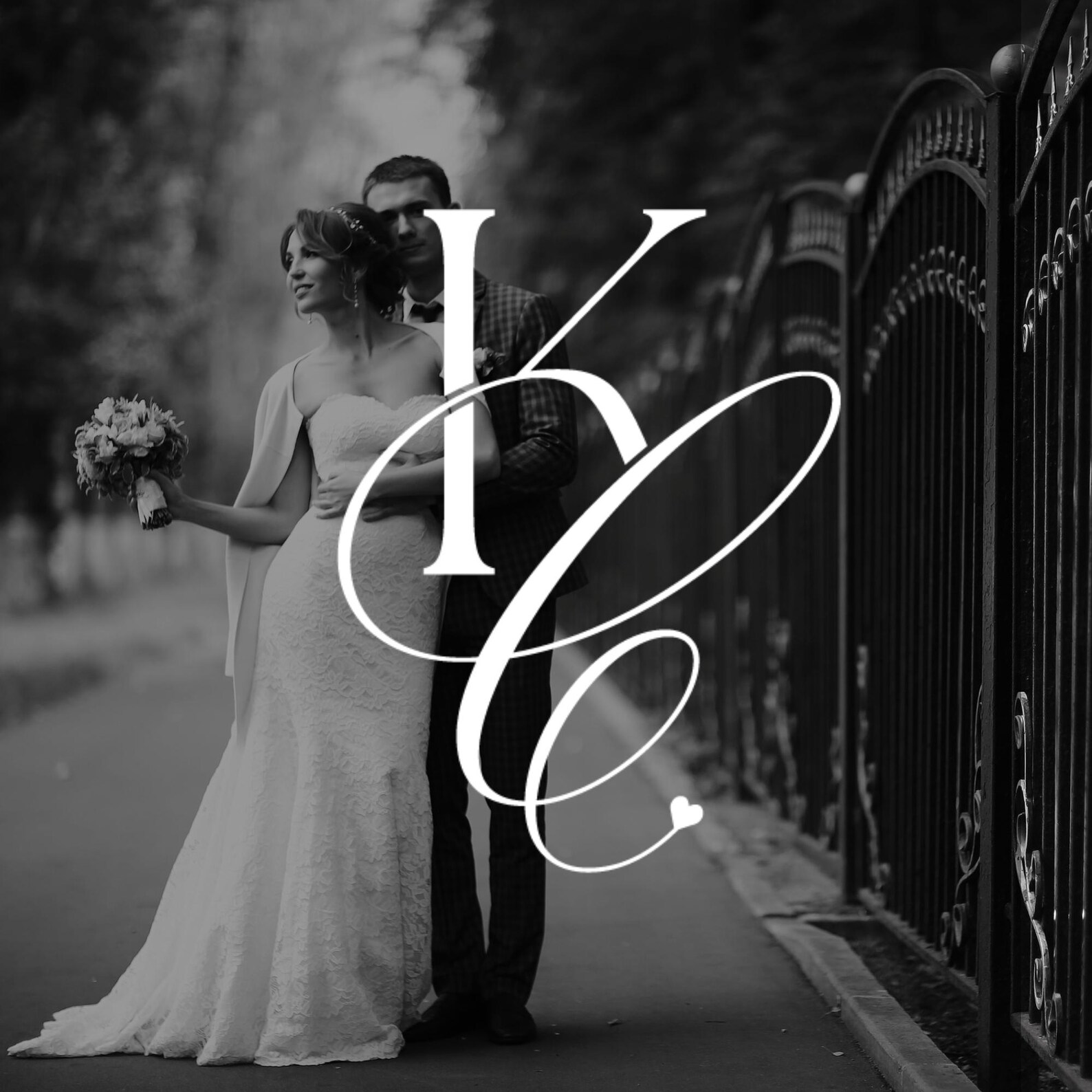 Custom Wedding Monogram Logo SVG PNG | Luxury Calligraphy Initials ...