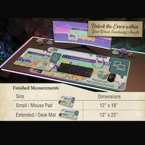 Corrupted Windows Desk Mat | Vaporwave 90s Retro Tech
