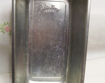 Vintage, Bake King, Loaf Pan, Meat Loaf Size, Circa 1960s, Good Condition, Metal Baking Pan for Loaves, 10" x 5", Vintage Bakeware